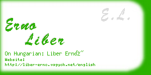 erno liber business card